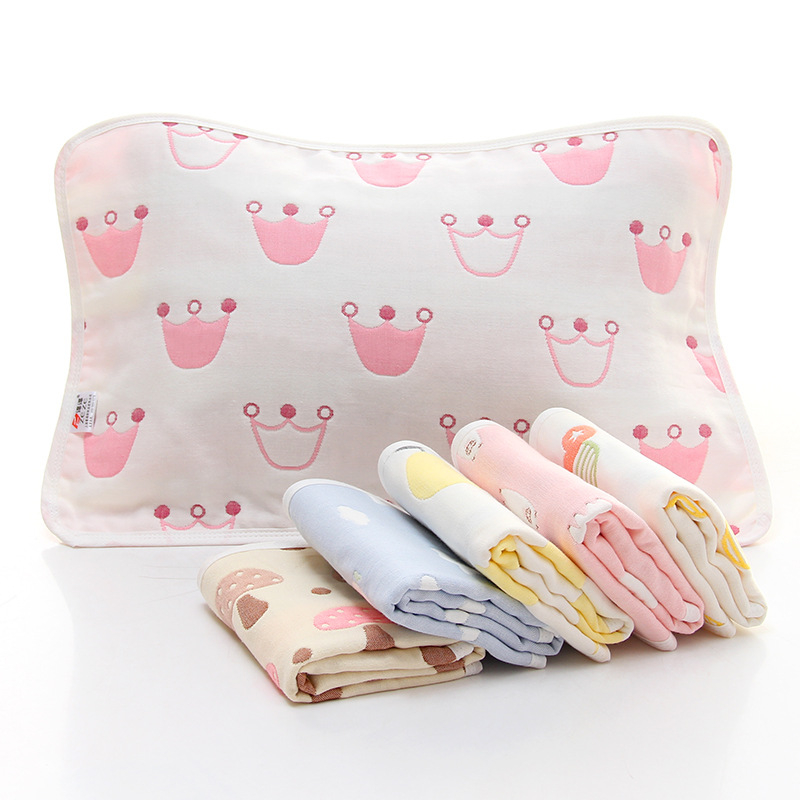 Šešių sluoksnių medvilnės džakardo pagalvės rankšluostis kūdikiams