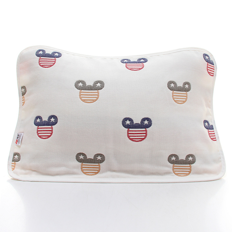 Šešių sluoksnių medvilnės džakardo pagalvės rankšluostis kūdikiams