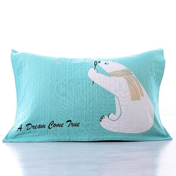 King Shore pagalvių užvalkalas – 100% medvilnė, antibakterinis, nuo erkių, keturių sluoksnių marlė, dviejų vienetų komplektas