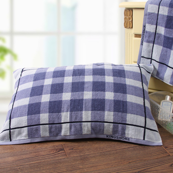 KINGSHORE pagalvės uždanga – su logotipu, 100% medvilnė, britiškas languotas raštas