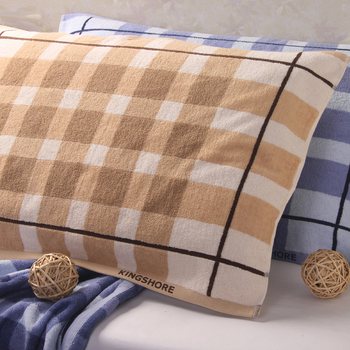 KINGSHORE pagalvės uždanga – su logotipu, 100% medvilnė, britiškas languotas raštas