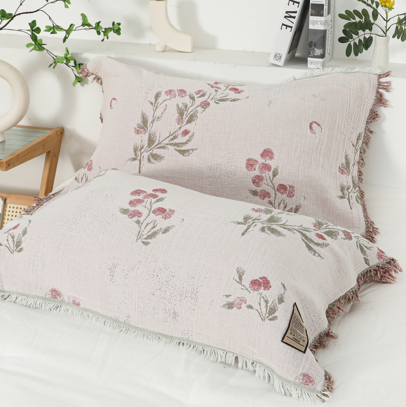 Калъф за възглавница от чист памук марля, изпран, нежен към кожата, дишащ, против приплъзване