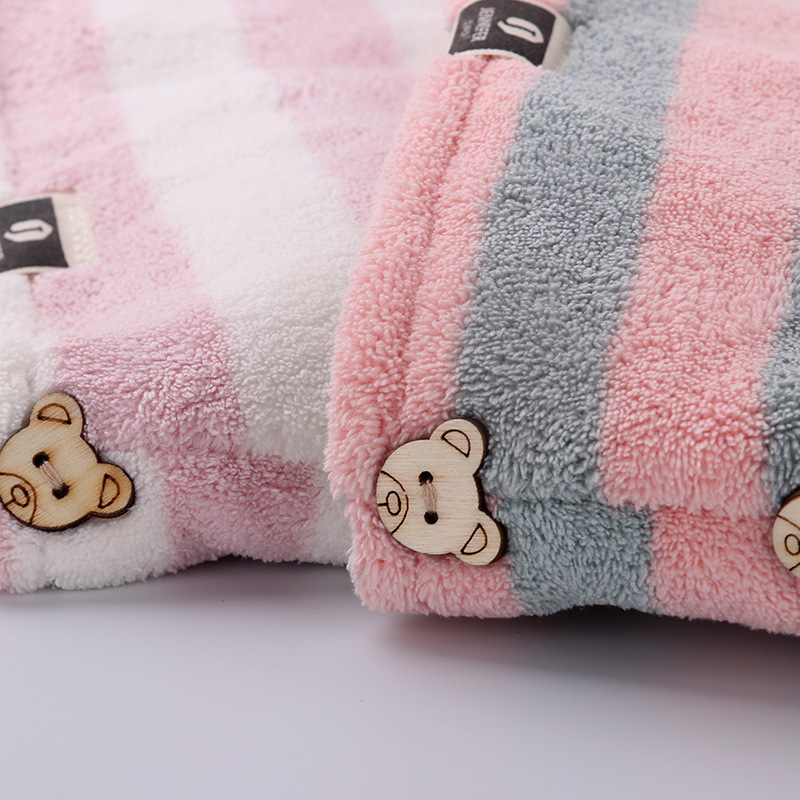 Kapa za sušenje kose s dvostrukim slojem turbana, superfina vlakna, tiskano logo, mogućnost prilagođavanja