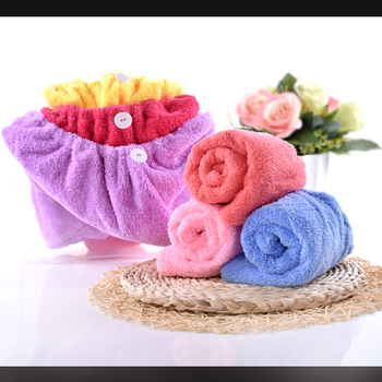 Kapa za sušenje kose od koralnog flisa, spiralno tkanje, 150D, 20% najlon, 50–79 g