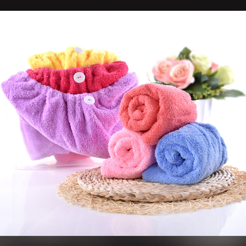 Kapa za sušenje kose od koralnog flisa, spiralno tkanje, 150D, 20% najlon, 50–79 g