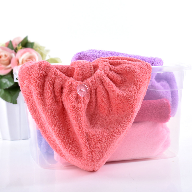 Kapa za sušenje kose od koralnog flisa, spiralno tkanje, 150D, 20% najlon, 50–79 g