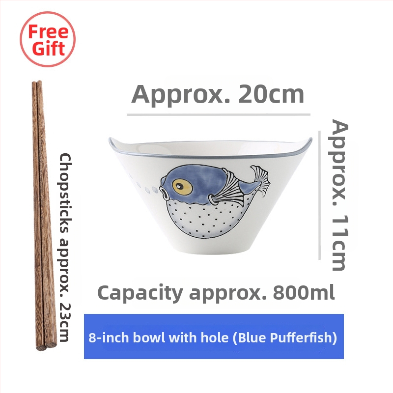 Porcelánová misa na rezance, japonský štýl s dvojitým uchom, nepravidelný tvar, podglazúrovaný povrch, vhodná do mikrovlnky
