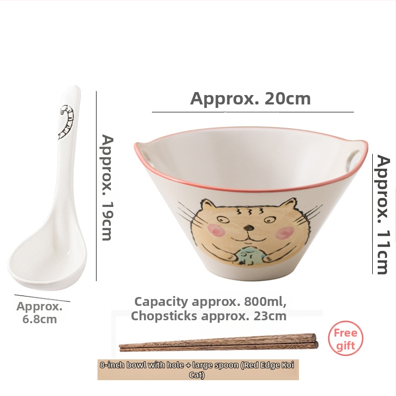 Porcelánová misa na rezance, japonský štýl s dvojitým uchom, nepravidelný tvar, podglazúrovaný povrch, vhodná do mikrovlnky