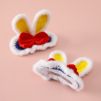 Bērnu matu klips ar 3D dzīvnieku dizainu, auduma materiāls, loku forma, pavasaris 2024