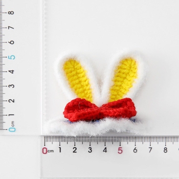 Bērnu matu klips ar 3D dzīvnieku dizainu, auduma materiāls, loku forma, pavasaris 2024