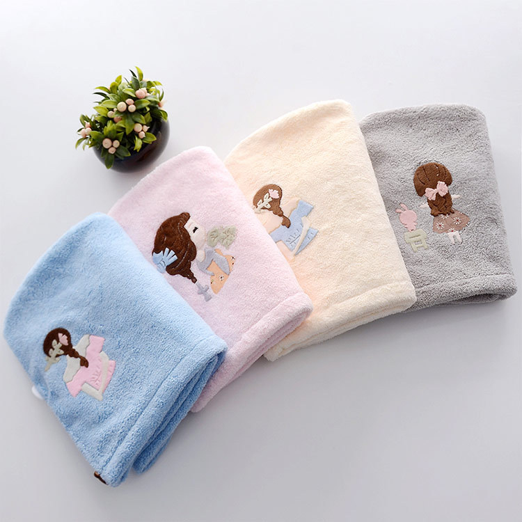 Șapcă pentru uscat părul din fleece coral, 100–119 g, 14 fire, Jiayang textile, pentru adulți