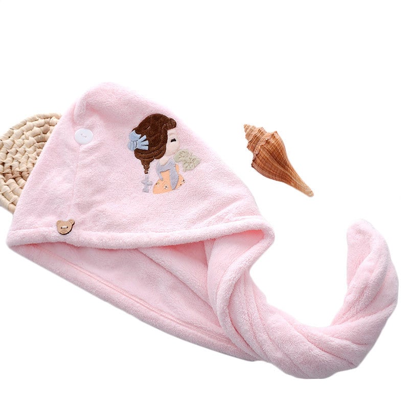 Șapcă pentru uscat părul din fleece coral, 100–119 g, 14 fire, Jiayang textile, pentru adulți