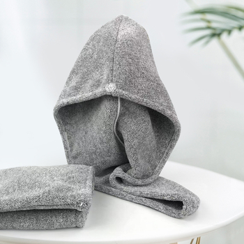 Bonetă pentru păr din fleece coral, absorbantă, uscare rapidă, antibacteriană, personalizabilă, turban pentru păr, țesătură plată, 32 fire, 30–49 g