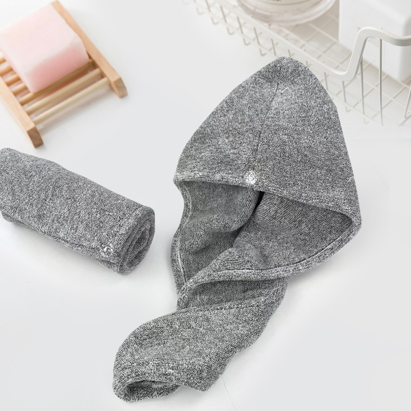 Bonetă pentru păr din fleece coral, absorbantă, uscare rapidă, antibacteriană, personalizabilă, turban pentru păr, țesătură plată, 32 fire, 30–49 g