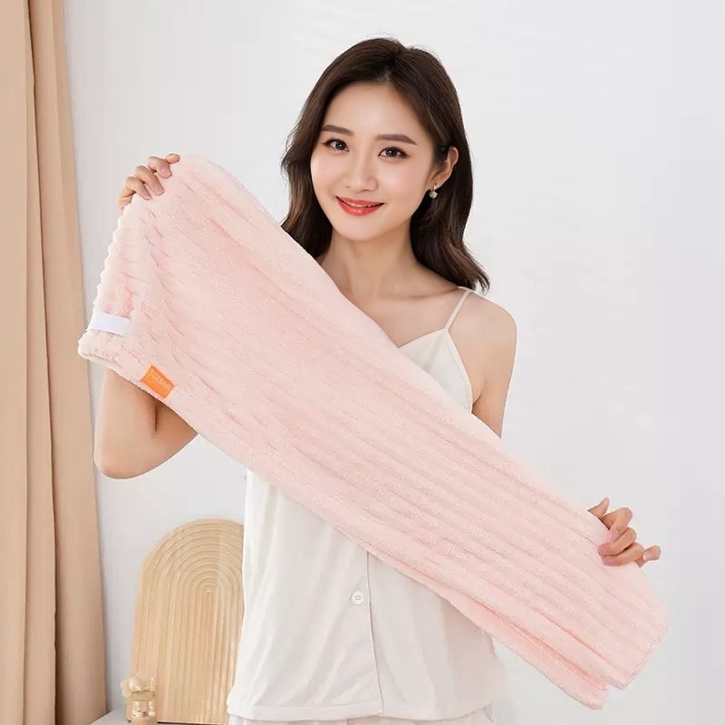 MIN'S HOME Kapa za sušenje kose, koralni fleece, 150D vlakno, težina 100-119 g