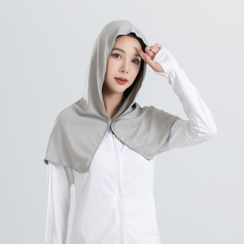 Sportski ručnik s kapuljačom u obliku U za vanjske aktivnosti, hlađenje, 60 g, fina vlakna, s logotipom