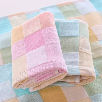 Памучна двойнослойна спортна кърпа с клетъчен модел, попиване на пот, дишаща и бързосъхнеща, тегло 45 г, Cool girl