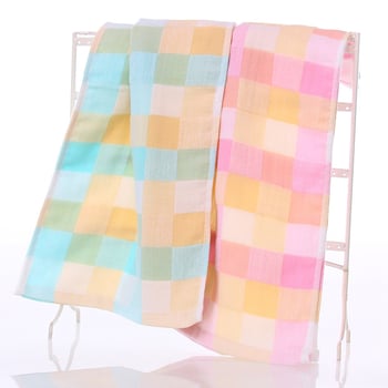 Памучна двойнослойна спортна кърпа с клетъчен модел, попиване на пот, дишаща и бързосъхнеща, тегло 45 г, Cool girl