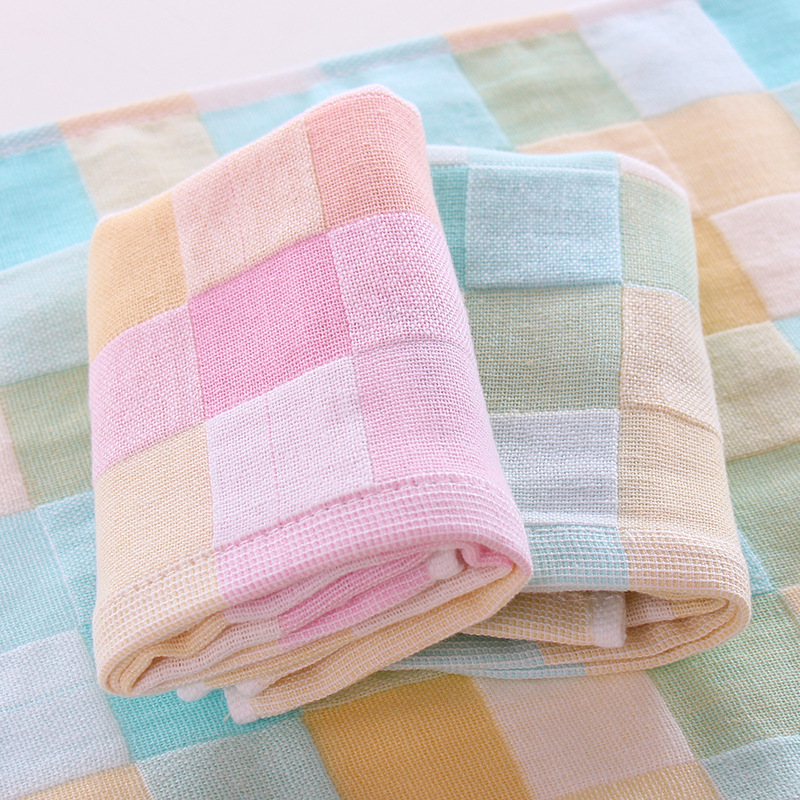 Памучна двойнослойна спортна кърпа с клетъчен модел, попиване на пот, дишаща и бързосъхнеща, тегло 45 г, Cool girl