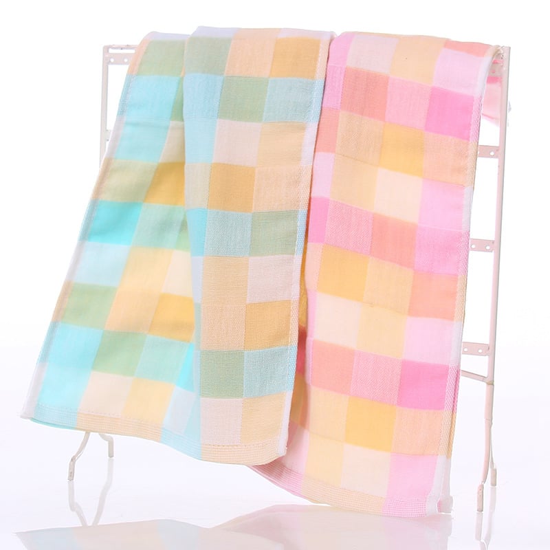 Памучна двойнослойна спортна кърпа с клетъчен модел, попиване на пот, дишаща и бързосъхнеща, тегло 45 г, Cool girl