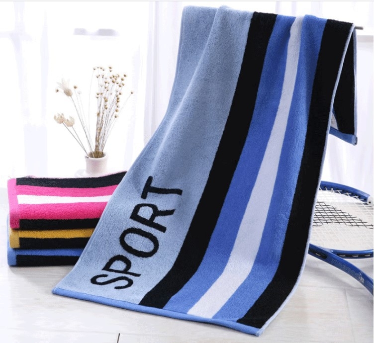 Prosop de sport din bumbac 100% KING SHORE — număr de fire 32, greutate 140–170 g, prosop pentru corp/față