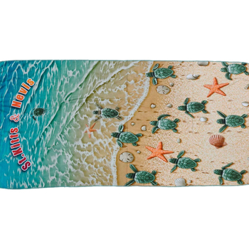 Prosop de plajă din microfibră, 32 fire, finisaj velur tăiat, 250 g/m², absorbție 11–15 s