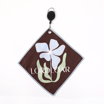 Prosop golf cu imprimare logo, personalizabil, cârlig extensibil, velur pe ambele fețe, microfibră, 200 g