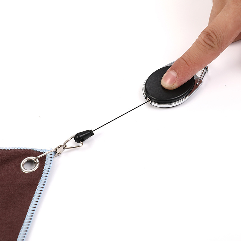 Prosop golf cu imprimare logo, personalizabil, cârlig extensibil, velur pe ambele fețe, microfibră, 200 g