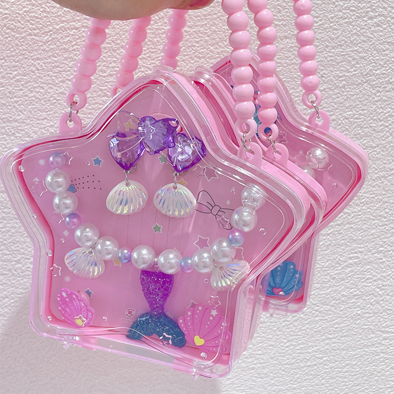 Bērnu matu spraudes komplekts ar jūras sirēnas motīvu, rotaļīgs stils, PC materiāls, vecums 3–10 gadi