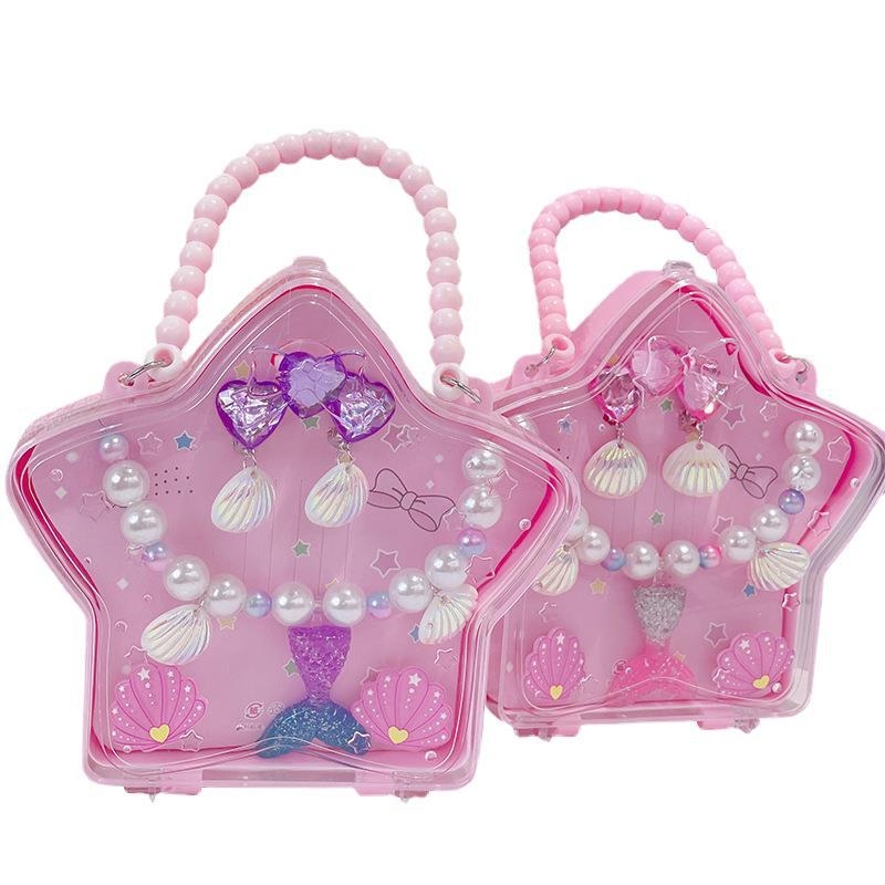 Bērnu matu spraudes komplekts ar jūras sirēnas motīvu, rotaļīgs stils, PC materiāls, vecums 3–10 gadi