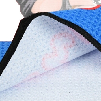 Prosop de sport cu țesătură în relief de tip waffle din fibre ultrafine, 420 g, 80% poliester + 20% poliamidă, personalizare logo, uscare rapidă și absorbant