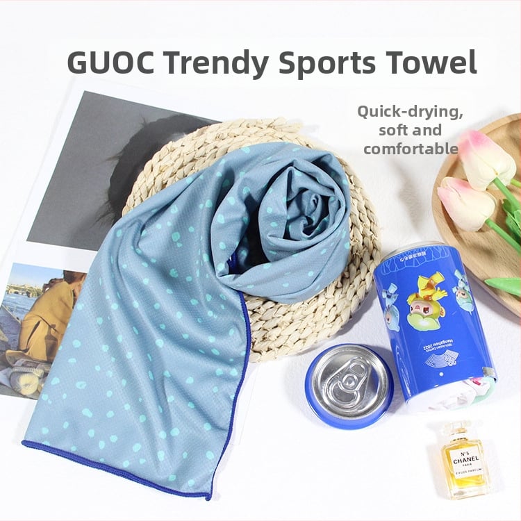 Спортна кърпа за бързо съхнене, полиестер, 100 г, абсорбция 5–10 с, печатно лого, персонализируема