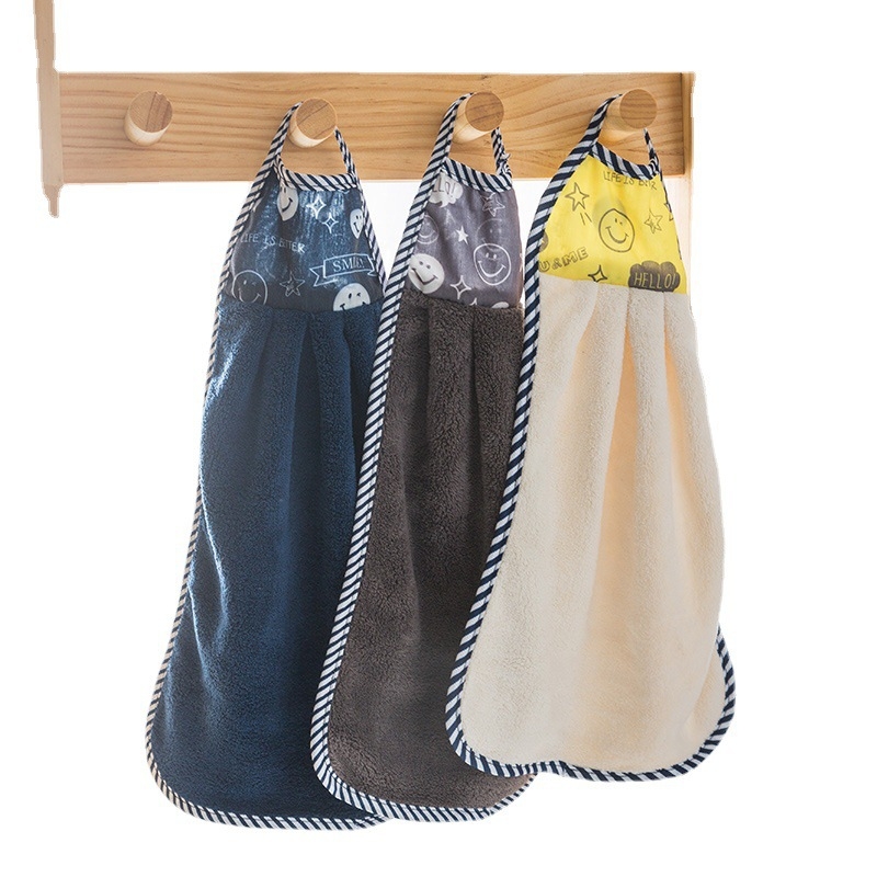 Prosop de mână din velur coral, fibre ultra-fine, poliester, fir 16, tivare, 30–50 g