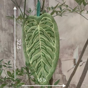 Prosop de mână în formă de frunză, tip agățat, fleece coral, brodat, denier 150, 30–50 g