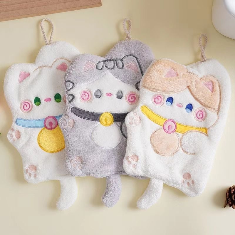 Prosop de mână pentru copii – animale drăguțe, desene animate, fleece coral absorbent, îngroșat, 30–50 g, tiv