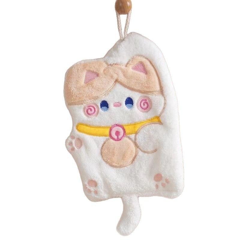 Prosop de mână pentru copii – animale drăguțe, desene animate, fleece coral absorbent, îngroșat, 30–50 g, tiv