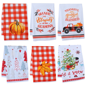 DANQING Kohandatav mikrofiiber köögirätik termotransfertrükiga, 0-5 s imavus, ühekordne lõng