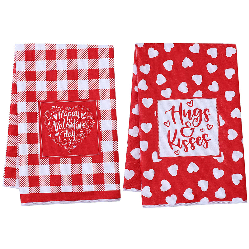 DANQING Kohandatav mikrofiiber köögirätik termotransfertrükiga, 0-5 s imavus, ühekordne lõng