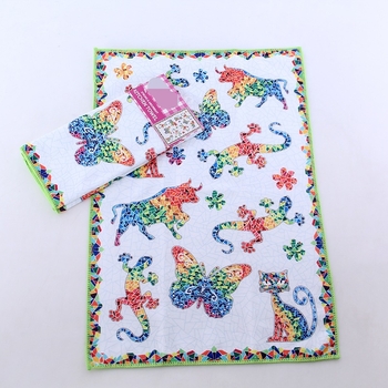 Mikrofiiberköögirätik kohandatud trükiga, 250 g/m², imavus 0–5 s