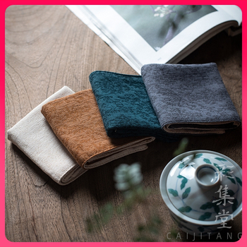 Bavlneno-linový jacquard čajový uterák a podložka pod čaj, dvojstranná absorpcia, čínskeho štýlu pre čajovú ceremóniu