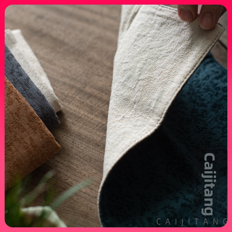 Bavlneno-linový jacquard čajový uterák a podložka pod čaj, dvojstranná absorpcia, čínskeho štýlu pre čajovú ceremóniu