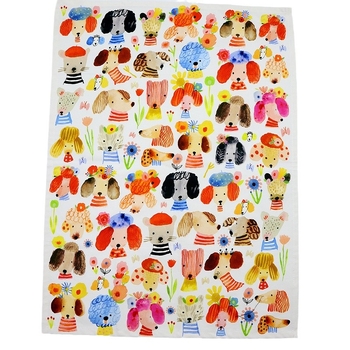 Köögikäter 100% puuvillast lõuendist, digitaalselt trükitud karikatuuriliste loomadega, 230 g/m², kohandatav logoga