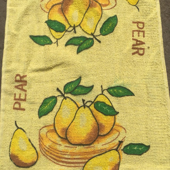 Puuvillane teekäterdviel, sirge äär, trükitud logotüüp, peenelt punutud lõng, 14s lõng