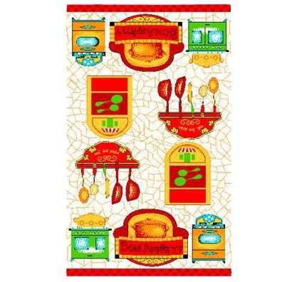 Pamut teafő törlőkendő, egyenes él, nyomtatott logó, gyenge csavarodású szál, 14-es fonal