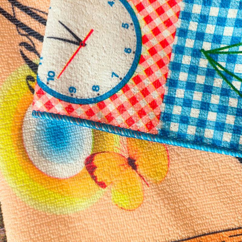 Ultra-peenkiududest köögirätik, trükitud dekoratiivne köögirätik puuvilja- ja lillemotiividega, 50 g, kood 002