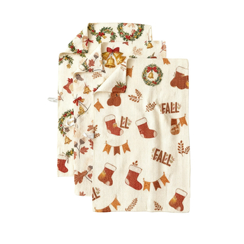 Virtuvės rankšluostis iš mikropluošto su vafliniu raštu, 120 g, individualus logotipo spaudinimas, sugertis 0–5 s