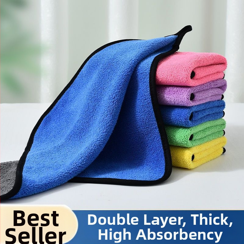 Automobilio valymo rankšluostis iš Coral Fleece, 25 g, šukuota siūlė (combed yarn), siuvinėjimas ir kraštelis, pritaikomas, dezinfekcija