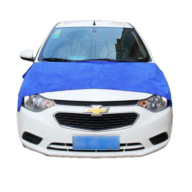 Автомобилна кърпа за миене от микрофибър, удеблена и без власинки, с персонализируемо лого; микрофибър; смесена прежда; 105 г