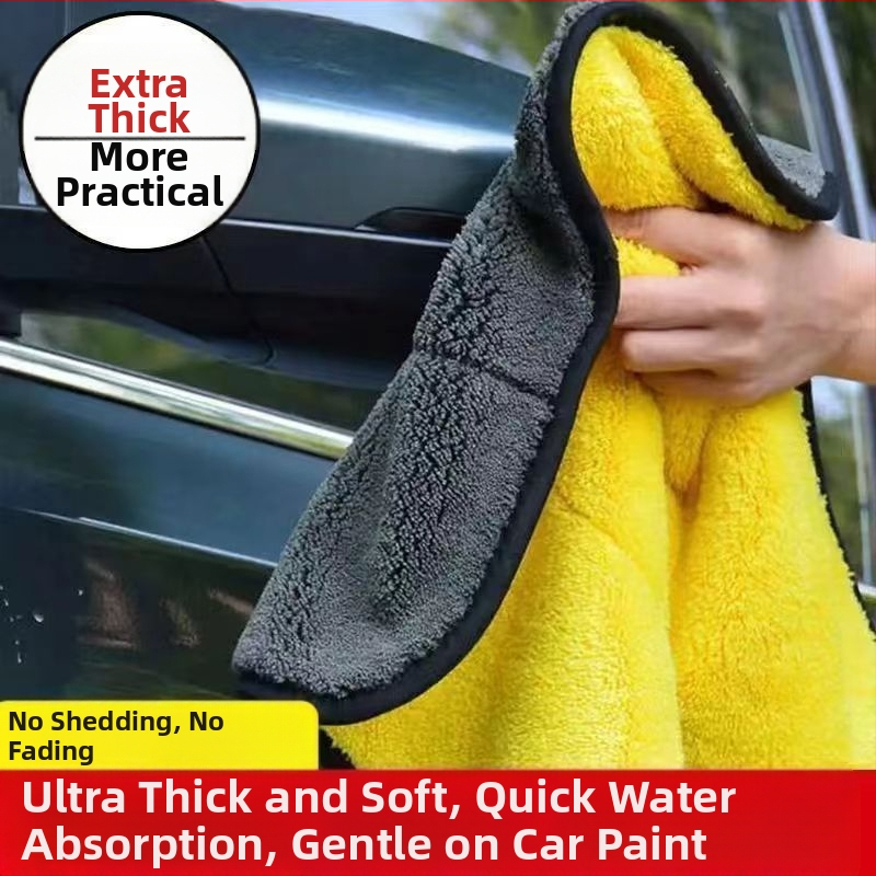 Viacúčelová utierka na umývanie auta, bez chlpov, absorbuje vodu, coral fleece, 350 g, zmiešané priadze, možnosť potlače loga