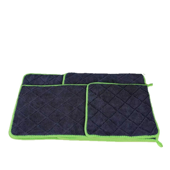 Prosop din microfibră pentru mașină, cu două fețe, fără scămoșare, absorbție puternică a apei, model cu plasă diamantată